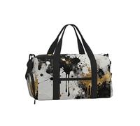 Splashed Ink Art Borsone sportivo con scomparto per scarpe, leggero, da palestra, weekender, per uomini e donne, borsa da viaggio impermeabile con tasca bagnata