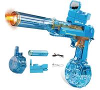 Splasher X Water Gun, Electric Water Gun with Light Up, Electric Water Guns with Flash, Splasher X Water Blaster, Range of up to 28-32 FT,Summer Outdoor Pool,Water Toy for Adult&Kid (Blue)