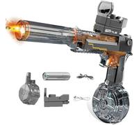 Splasher X Water Gun, Electric Water Gun with Light Up, Electric Water Guns with Flash, Splasher X Water Blaster, Range of up to 28-32 FT,Summer Outdoor Pool,Water Toy for Adult&Kid (Gray)