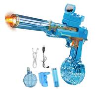 Splasher X Water Gun, Splasher Water Gun, Electric Water Guns with Flash Lights, Suitable for adult outdoor activities, parties, swimming pool play (Blue)