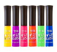 Splashes & Spills UV-Schwarzlicht-Lipgloss 6-Farben-Vielfaltspackung 3,7 g Make-up f r Tag oder Nacht, B hne, Clubbing oder Kost m