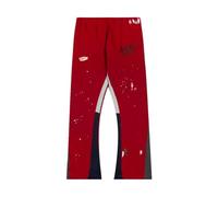 Splashing Ink High Street Graffiti Moda Pantaloni Sciolti Gamba Diritta Pantaloni Casuali da Uomo E Donna Moda Sport All'aperto (Color-6,L)