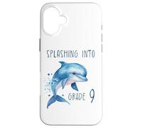 Splashing into Grade 9 - Back To School Dolphin Graphic Custodia per iPhone 16 Plus