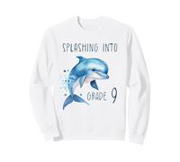 Splashing Into Grade 9 - Back To School Dolphin Graphic Felpa