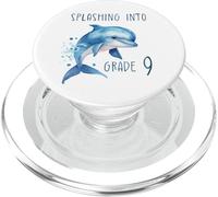 Splashing into Grade 9 - Back To School Dolphin Graphic PopSockets PopGrip per MagSafe