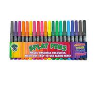 Splat Planet Confezione Da 20 Penne In Tessuto Magico, Atossiche, Lavabili, Colora La Tua Maglietta, Colora E Lava! Utilizzare Su Tessuti E Carte. Penne In Tessuto Non Permanenti