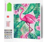 Splat Planet Kit per diamond painting con cornice a forma di fiamma, strass, 5D, decorazione murale per la casa, attività artistiche e creative per adulti e bambini, 30x40 cm