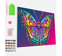 Splat Planet Kit per pittura a diamante con farfalla, strass, 5D, decorazione murale per la casa, attività artistiche e creative per adulti e bambini, 30x40 cm