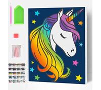 Splat Planet Kit per pittura con diamanti con cornice strass 5D Diamond Decor Home Wall Decor Adult Art and Crafts 30 x 40 cm (Unicorno)