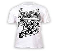 Splat Planet Moto T-Shirt Maglietta Magica da Colorare con 10 Penne Magiche Lavabili Atossiche - Colora La Tua Maglietta, Colora E Lava Via E Ricolora I Compleanni dei Bambini (9-11 Anni, Bianco)