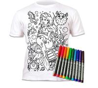Splat Planet Sirena T-Shirt Maglietta Magica da Colorare con 10 Penne Magiche Lavabili Atossiche - Colora La Tua Maglietta, Colora E Lava Via E Ricolora I Compleanni dei Bambini (5-6 Years)