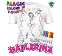 Splat Planet Unicorno Ballerina T-Shirt Maglietta Magica da Colorare con 10 Penne Magiche Lavabili Atossiche - Colora La Tua Maglietta, Colora E Lava Via E Ricolora (12-13 Years)