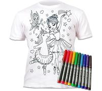 Splat Planet Unicorno Ballerina T-Shirt Maglietta Magica da Colorare con 10 Penne Magiche Lavabili Atossiche - Colora La Tua Maglietta, Colora E Lava Via E Ricolora (7-8 Years)