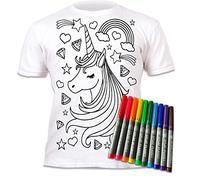 Splat Planet Unicorno T-Shirt Maglietta Magica da Colorare con 10 Penne Magiche Lavabili Atossiche - Colora La Tua Maglietta, Colora E Lava Via E Ricolora I Compleanni dei Bambini (3-4 Years)