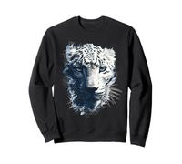 Splatter Art con Faccia da Leopardo delle Nevi e Animali Selvatici Felpa