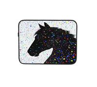 Splatter Art Horse Custodia colorata per computer portatile Notebook Computer Tablet Valigetta Borsa da trasporto per lavoro 15 pollici