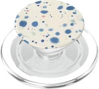 Splatter Dots, macchiolina pastello blu morbida su sfondo crema astratto PopSockets PopGrip per MagSafe
