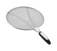 Splatter Guard - Stainless Steel Fine Mesh Kitchen Gadget Heavy Duty Grease Oil Splash Shield & Heat Resistant Safety Screen For Sizzling Bacon, Fried Chicken And Skillets