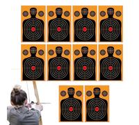 Splatter Targets, 10 Pieces 18x12 Inch Paper Sheets, High Visibility Target with Clear Mark Zones, Tear-Resistant Design with Bright Rings, Practice Target for Training Competition