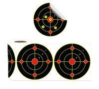 Splatter Targets, 100 Sheets Reactive Target Stickers, 6 Inch Fluorescent Yellow Adhesive, Enhanced Precision, Goals for Training, Easy Shot Visibility, and Marksmanship Practice, 15.24cm