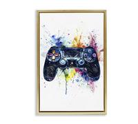 Splatter variopinto del regolatore di gioco, tela a 20 x 30 pollici nella | Stupell Industries Prodotto da Creative Studio, pronto da appendere una volta sconfezionato, ideale per la stanza dei bambini