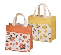 Spldsun 2 Pezzi Borsa Tela Donna, Mini Borsa Tote Tela, Borsa Pieghevole Spesa, per Lo Shopping In Movimento, Adatto Alle Donne (22cm X 22cm)