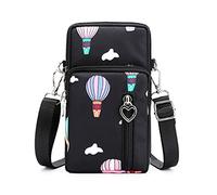 Spldsun Borsa Messenger Donna,3 strati Borsa di Stoffa Della Signora Oxford,Borsa a Tracolla Piccola da Donna, Può Ospitare Telefoni Cellulari, Chiavi, Credito (Nero)