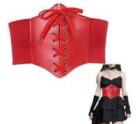 Spldsun Corsetto Cintura Elastica in Ecopelle, Larga e Retro per Abito da Festa di Halloween