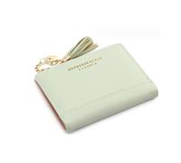 Spldsun Portafoglio Donna Piccolo, Piccolo In Pelle Pu Corto Portafogli, Portafoglio Con Nappe, è Una Buona Scelta per I Regali Per Le Amiche Femminili (Verde)