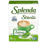 SPLENDA Dolcificante Stevia Naturals: nessuna caloria, tutto lo zucchero naturale sostitutivo senza retrogusto amaro. Pacchetti granulati monouso da 40 ct (confezione da 1)