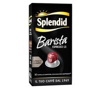 Splendid Caffè Espresso Barista Capsule Alluminio Intensità 13 Chicchi Arabica e Robusta Aroma Potente e Corposo con Note di Cioccolato e Caramello Compatibili con Macchine Nespresso - 10 Capsule