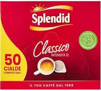 Splendid - Caffè in Cialde ESE - 50 Cialde - Intensità 12 - Miscela Espresso per Macchina Portafiltro Monodose - Gusto Deciso e Aroma Tostato, Confezione da 4