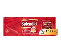 Splendid - Caffè Macinato Gusto Classico - Miscela Caffè per Macchina Caffè Espresso e Moka - 5 Confezioni da 225 gr (Totale 1125 Kg)