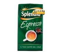Splendid - Caffè Macinato Gusto Espresso - Miscela per Macchina Caffè Espresso e per Moka - Caffè Cremoso ed Intenso dalla miscela corposa - Contiene 6 Confezioni da 250 gr (Totale 1,5 Kg)