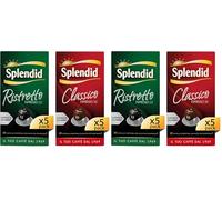 Splendid - Capsule Caffè Espresso Confezione Mista Classico e Ristretto - 100 Capsule in Alluminio - Compatibili con Macchine Nespresso®* original - 50 Capsule Classico e 50 Capsule Ristretto