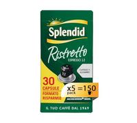 Splendid - Capsule Caffè Espresso Ristretto - 150 Capsule in Alluminio - 5 Confezioni da 30 - Intensità 12 - Compatibili con Macchine Nespresso®* original