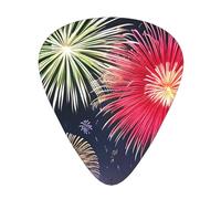Splendid fireworks Plettri resistenti all'usura, sottili, medi, pesanti, 12 pezzi di plettri per chitarra, basso, chitarra elettrica, ukulele,