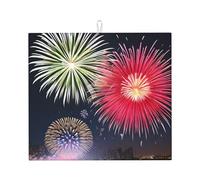 Splendid Fireworks - Tappetino assorbente da cucina, 45,7 x 40,6 cm, assorbe l'acqua e antiscivolo, adatto per stoviglie e piatti da cucina.