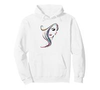 Splendida Arte Astratta del Viso di Donna - Espressione Creativa Felpa con Cappuccio