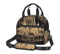 Splendida borsa per il pranzo con lampadario di cristallo, per uomini e donne, grande capacità, riutilizzabile, isolata, con tracolla regolabile, per adulti