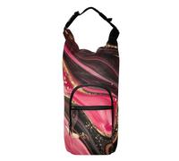 Splendida borsa per il trasporto di bottiglie d'acqua con texture marmorizzata color oro pesca borsa per il trasporto bottiglia d'acqua borsa per il trasporto accessori per bottiglie d'acqua, adatta