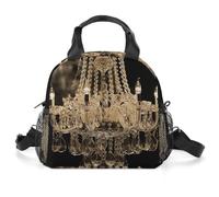 Splendida borsa termica per il pranzo con lampadario di cristallo, per donne, riutilizzabile, a prova di perdite, borsa termica di grande capacità, contenitore per il pranzo per lavoro, ufficio