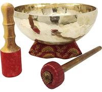 Splendida campana tibetana per chakra del plesso solare, 20,3 cm, realizzata a mano, campana tibetana dal Nepal, ciotole da meditazione.