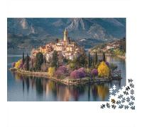 Splendida città sull'isola, Stile architettonico messicano Puzzle Sostenibili Con Motivi Per Adulti Da Gioco in Legno Di Alta Qualità 1000pcs (75x50cm)