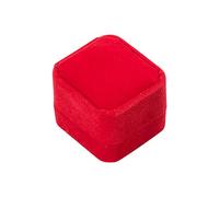 Splendida scatola in velluto per anelli, per proposte di matrimonio, gioielli, collane (rosso, taglia unica)