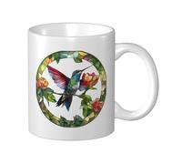 Splendida tazza in ceramica con colibrì, elegante tazza da caffè tee, tazza per acqua per casa e ufficio, 325 ml