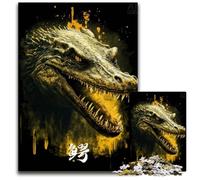 Splendidi puzzle a forma di coccodrillo da 1000 pezzi per adulti,puzzle impossibili per adulti,gioco interattivo per famiglie,decorazioni fai da te per la casa,regalo rompicapo 50x75CM