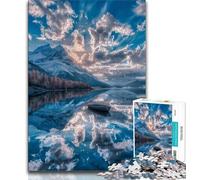 Splendidi puzzle da 1000 pezzi con montagne e laghi,ideali come regalo per adolescenti,aiutano il cervello a esercitare i giocattoli avvincenti per coltivare la pazienza,adatti alle coppie (50x75cm)