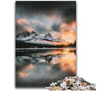 Splendidi puzzle da 1000 pezzi con montagne e laghi, regali per adolescenti, giocattoli educativi per l'apprendimento, giochi per famiglie, adatti per la decorazione del desktop, 26x38cm