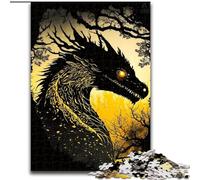 Splendidi puzzle del drago dorato da 1000 pezzi per adolescenti, giocattoli avvincenti che stimolano l'intelligenza cerebrale, regali di compleanno per bambini dai 14 anni in su (26x38cm)